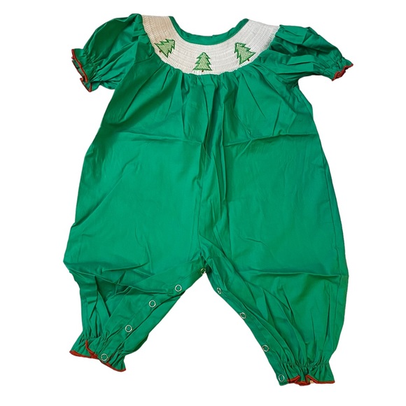 Christmas Tree Romper 6-12 Months - Picture 2 of 7